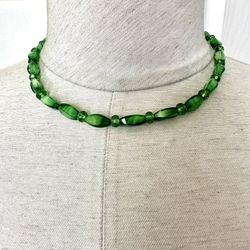 Green Beaded Necklace 