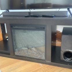 tv stand with electric fireplace