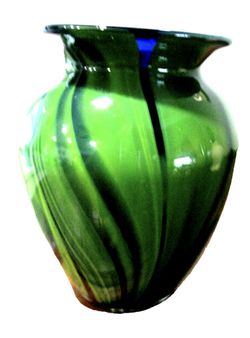 Vintage Green/Blue Swirl Vase