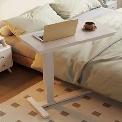 Solid Wood Overbed Bedside Table with Wheels (Already Assembled)