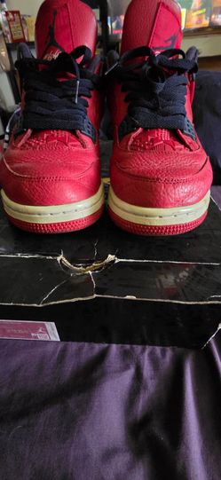 Air Jordan 4 Retro SE Mens 11.5. Navy blue and red
