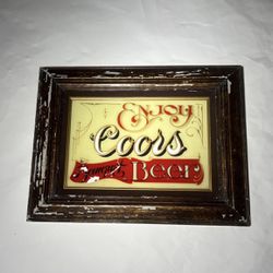 1950s Coors Banquet Painted Glass Advertisement 
