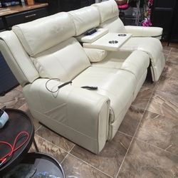 Leather Sofa Recliners Set