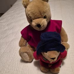 Plush Bears Winnie The Poo And Pattington Bear