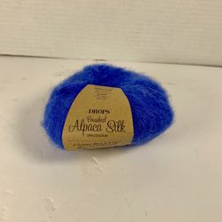 DROPS Brushed Alpaca Silk Yarn Ball Blue