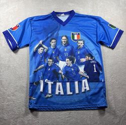 Vintage Forza Azzurri Italia Soccer Jersey Men’s Size XL Blue Rare Soccer #3080