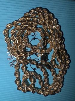 10K Gold Diamond Cut Rope Chain 22” 2.8mm