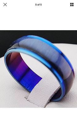 Blue Enamel Cat Eyes Ring