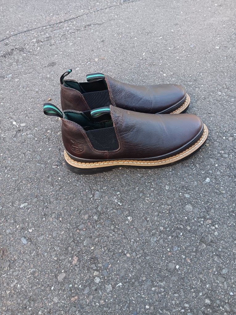 brown leather Georgia shoes size 12M brand new $120.00 plus tax at fredmyers store asking $80.00 firm