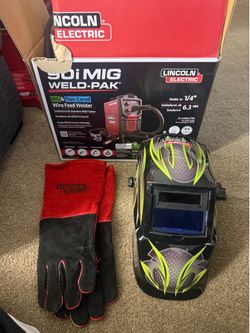 Welding machine and lincoln mask