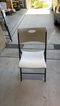 White Lifetime Folding Chairs