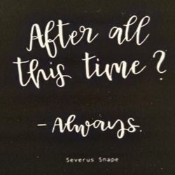 Harry Potter Snape Quote Sign Tin After All this Time, Always 8" x 12"