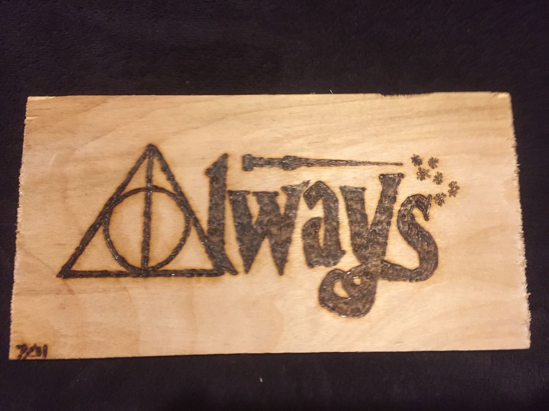 Always (Harry Potter Woodburn 8x4in)