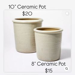 Ceramic Pot For$15