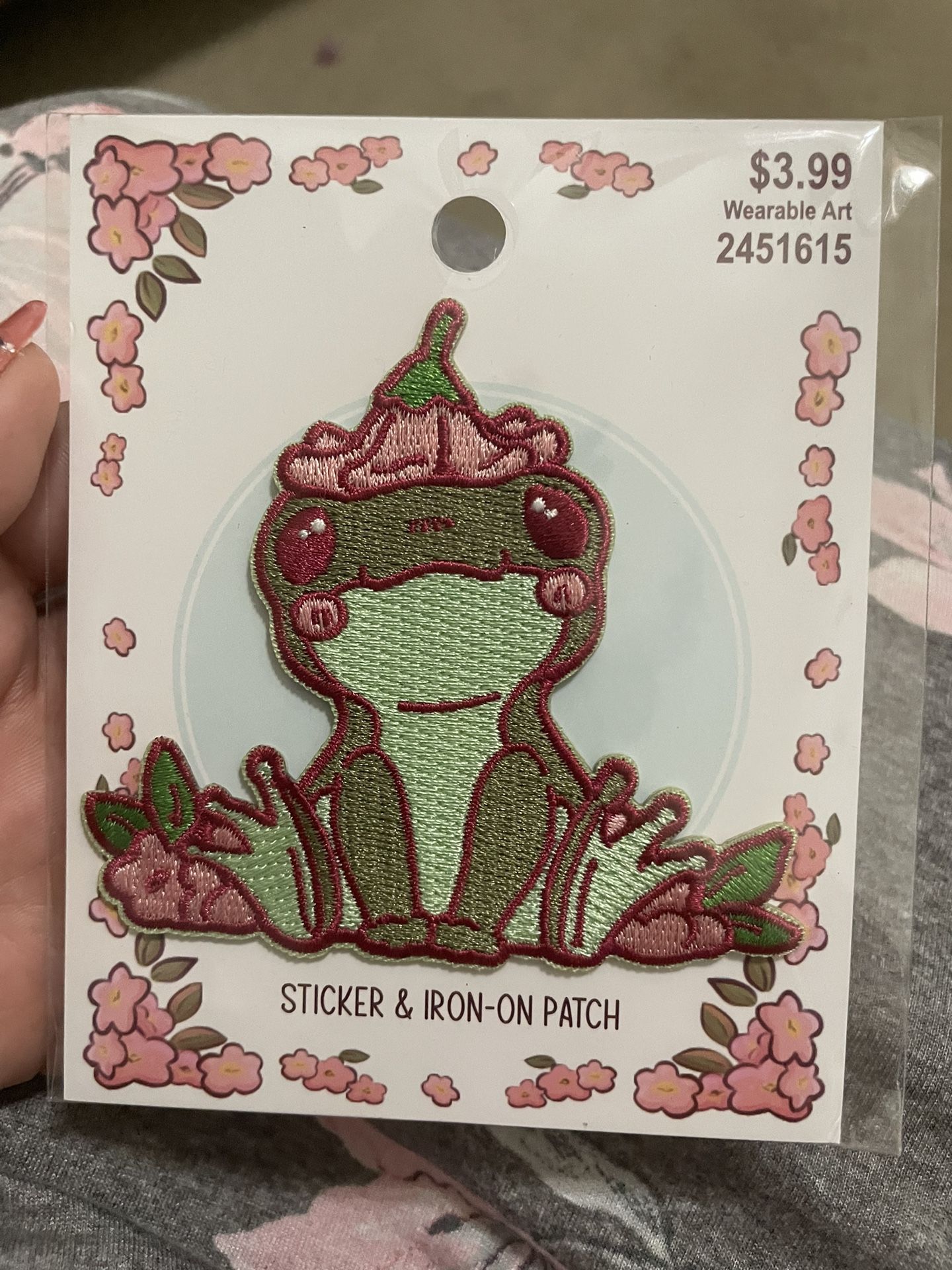 Cute Frog Patch Iron-On & Sticker