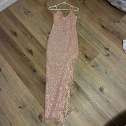Pink sparkly prom dress