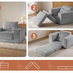 Convertible Sleeper Sofa Bed, Pull Out Folding Couch for Adults, No Assembly Compact Sofa for Small Spaces, Apartment Living Room Guest Bed Pull Out S