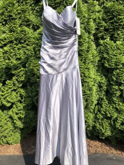 Brand New w/Tags: Silver (Platinum) Bridesmaid Dress - Size 8 (Runs Small)
