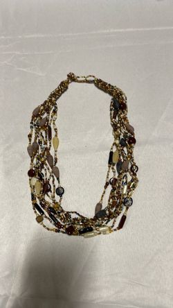 Multi-Strand Beaded Statement Necklace