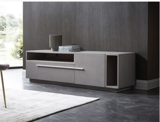 Grey Oak TV stand $1200, like NEW