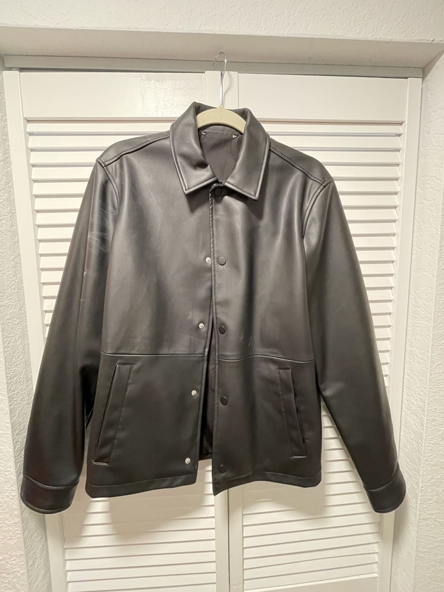 Zara Faux Leather Jacket Size S