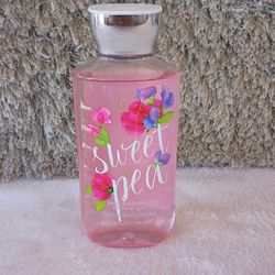 Bath & Body Works Sweet Pea Body Wash - Pink and Silver