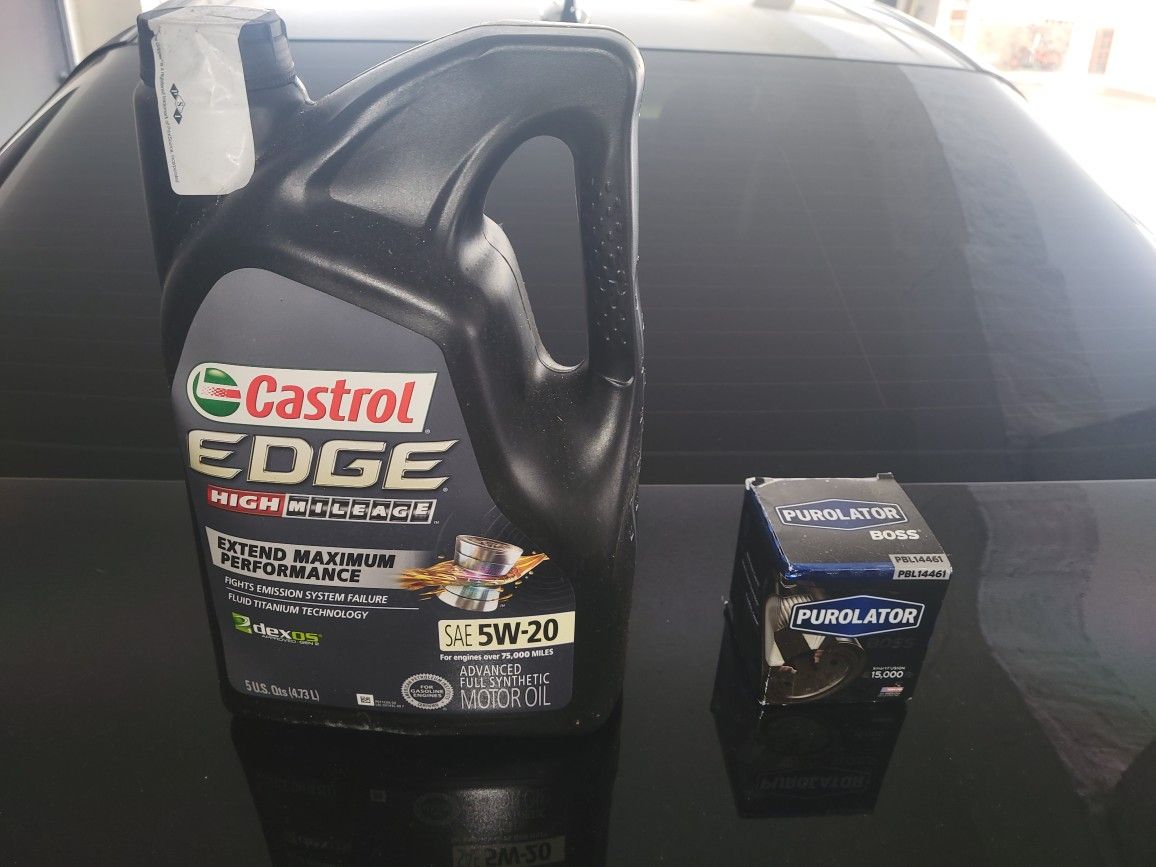Castrol Edge Full Synthetic 5W-20 Motor Oil, Filter & Windshield Wipers

