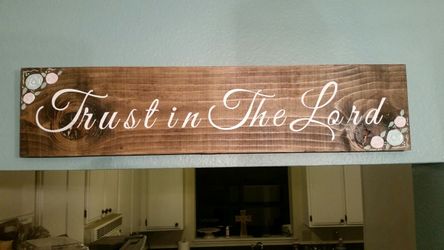 Christian wood sign decor