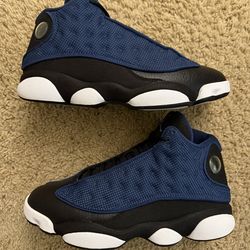 Size 8 (Pre owned, no box) - Air jordan 13 retro navy brave blue