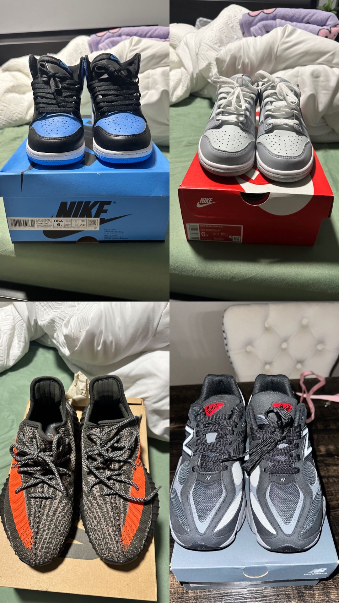 Jordan 1s/Dunks/ Yeezys/ New balances