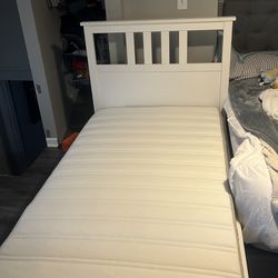Twin bed frame with mattress