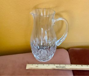 CRYSTAL PITCHER WITH HANDLE (38% OFF SALE)