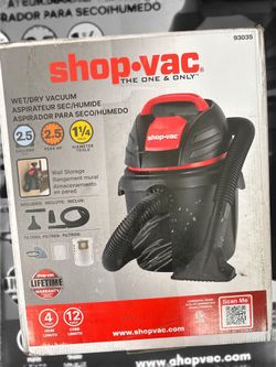 Shop-Vac 2.5 Gallon 2.5 Peak HP Wet/Dry Vacuum - Model 93035 - New in Box w/ Accessories