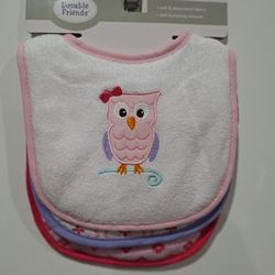 3 Pk Baby Bibs 