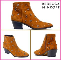 Rebecca Minkoff Lizzie Celestial Brown Suede Boot SIZE 6.5