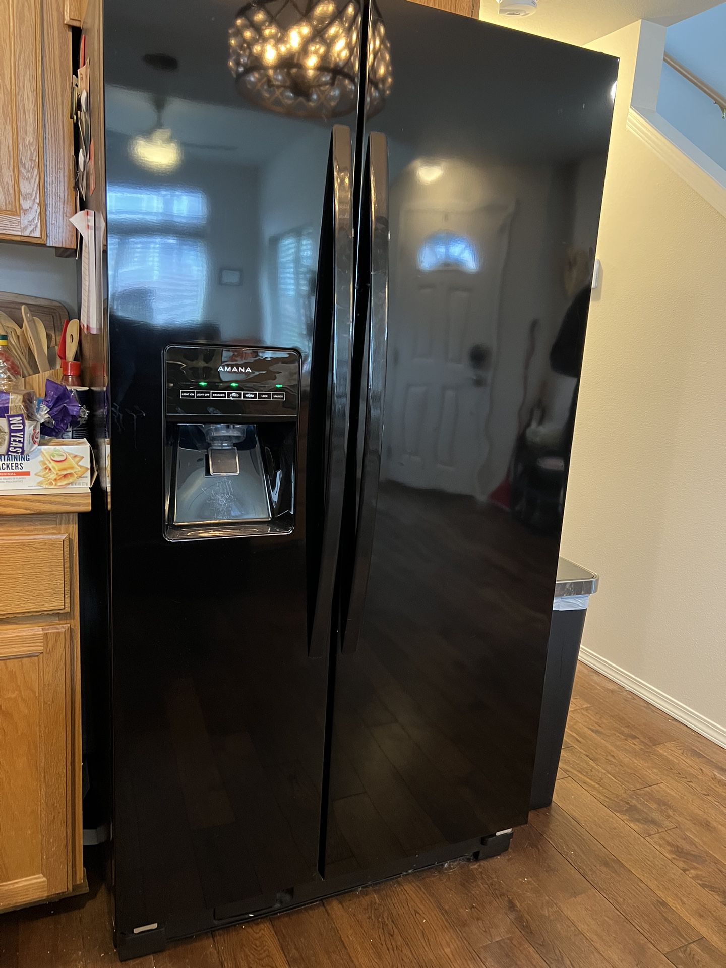 Black Amana Refrigerator 