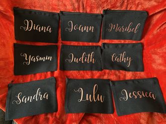 Personalized makeup bags