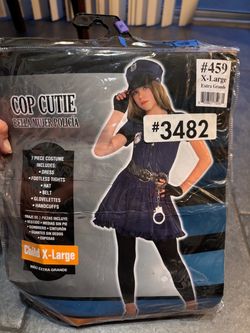 Cop Cutie Girls Halloween Costume Child X-Large