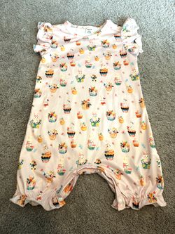 Baby Girl Pink Bunny Romper (18-24m)