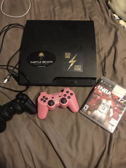 PS3 with game and Controllers