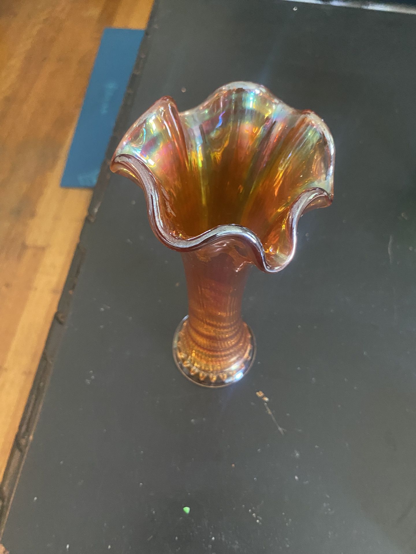 Vintage Carnival Glass Vase