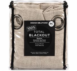 Design Solutions Quinn Total Blackout Grommet Curtain Panel