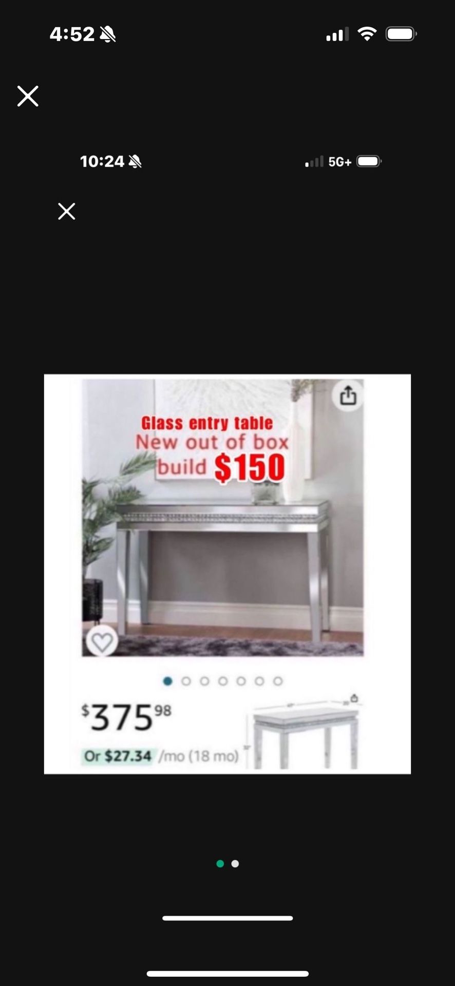 Build Beautiful Table Entry/desk. /vanity $150east Palmdale