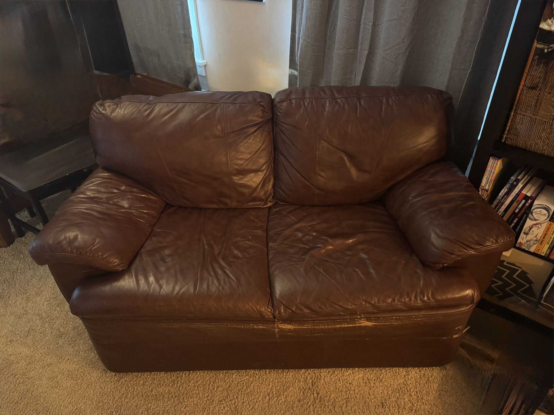 Leather Loveseat