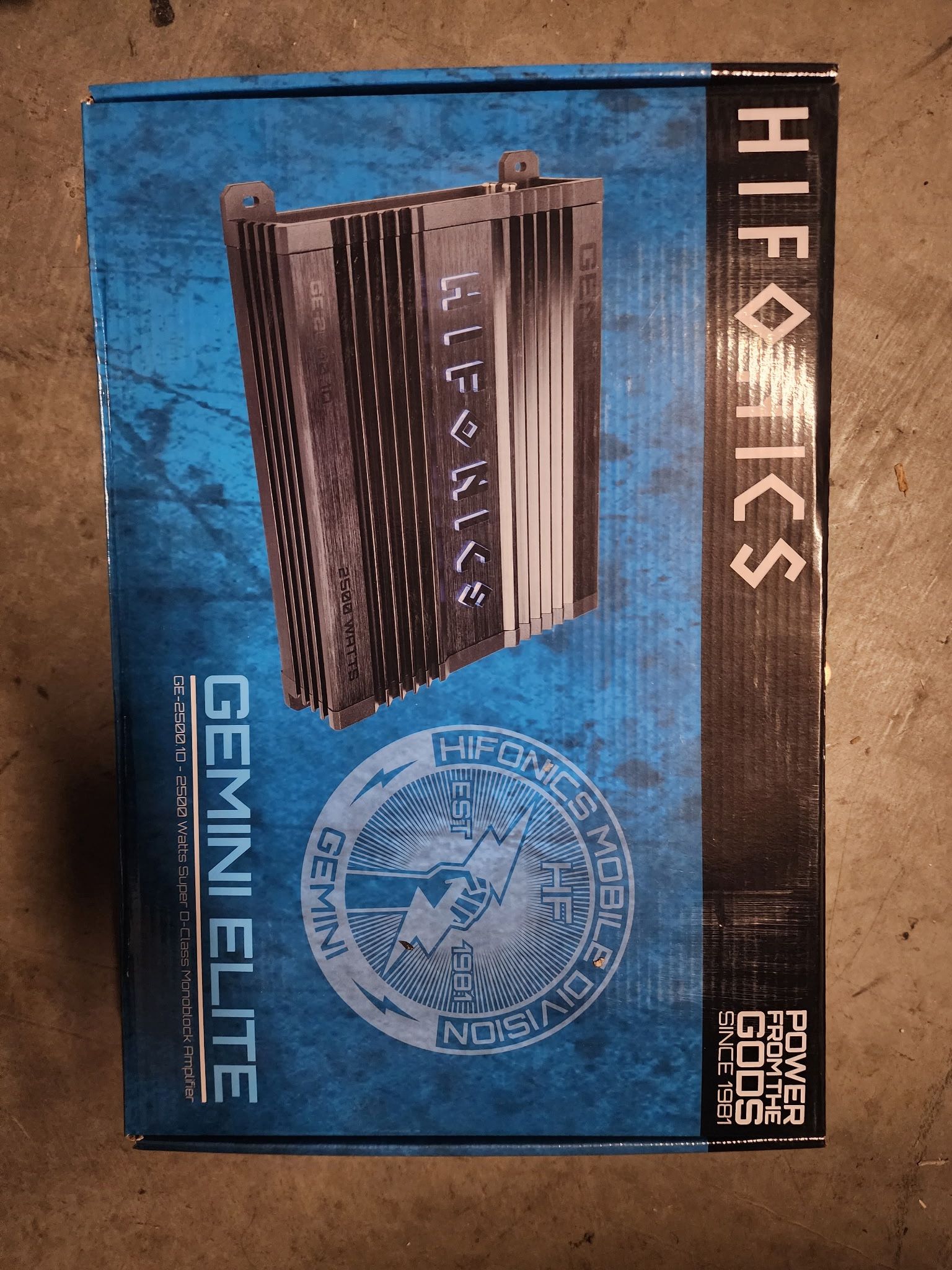 Hifonics GE2500.1D Gemini Elite 2500W Car Audio Subwoofer Mono Amplifier, Black