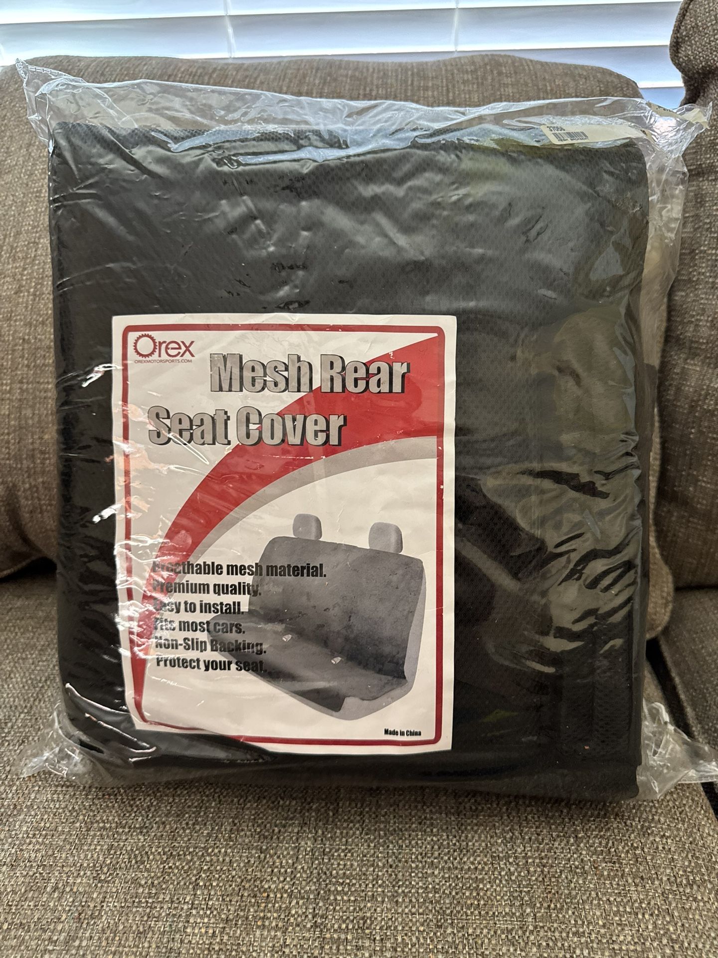 Orex Mesh Rear Seat Cover. Breathable Mesh Material. This bench seat cover fits most of Cars. Dimensions Bottom seat wide 54”X 24" High X 6”Thick ,