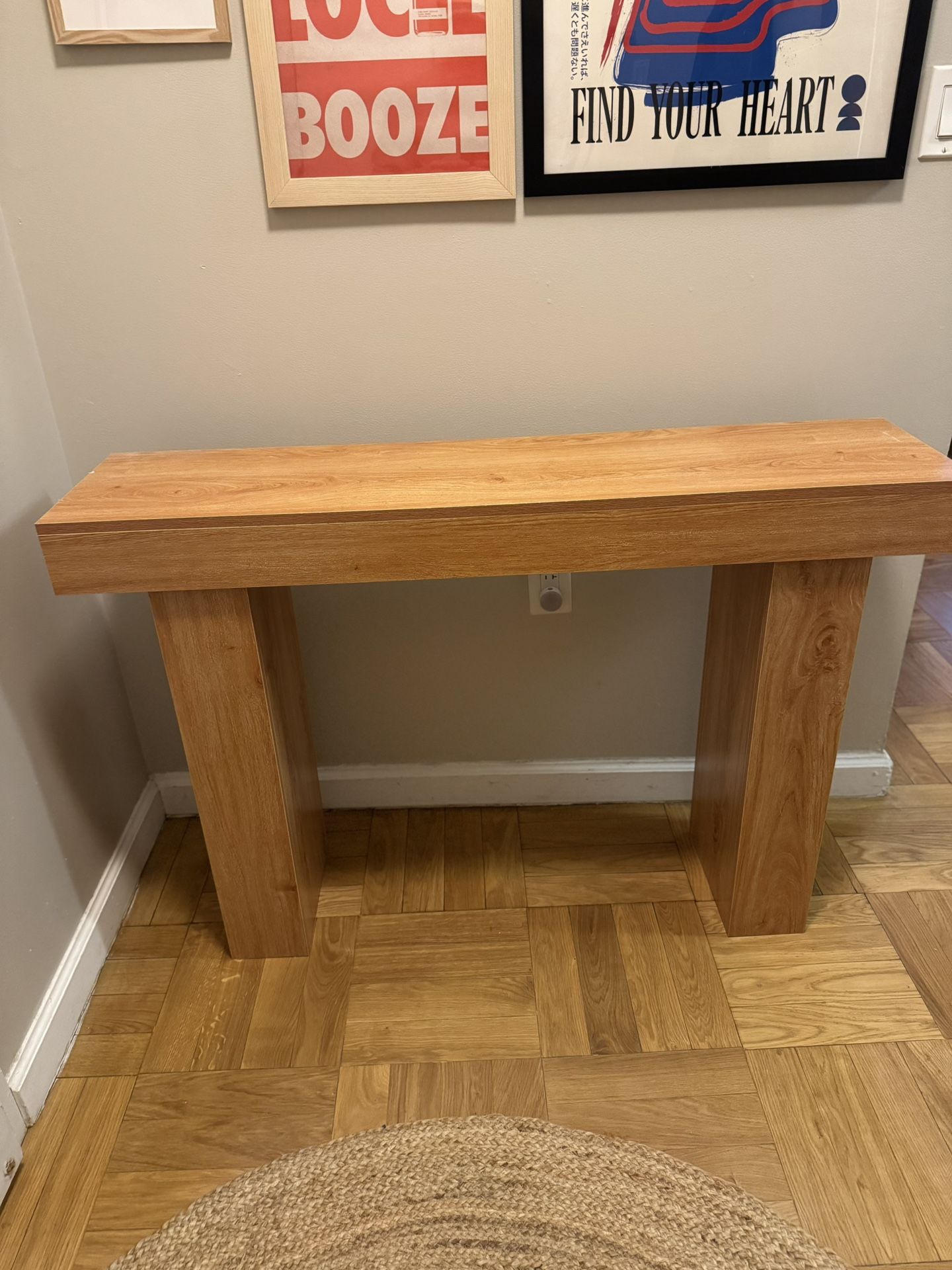NEW Wood Tone Console Table