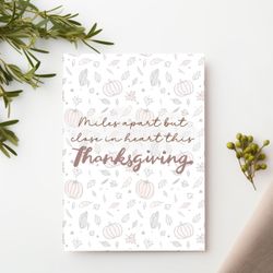 Handmade Thanksgiving Card For Long-Distance Relationships 
