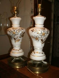 Antique Three way lighting lamp no shades