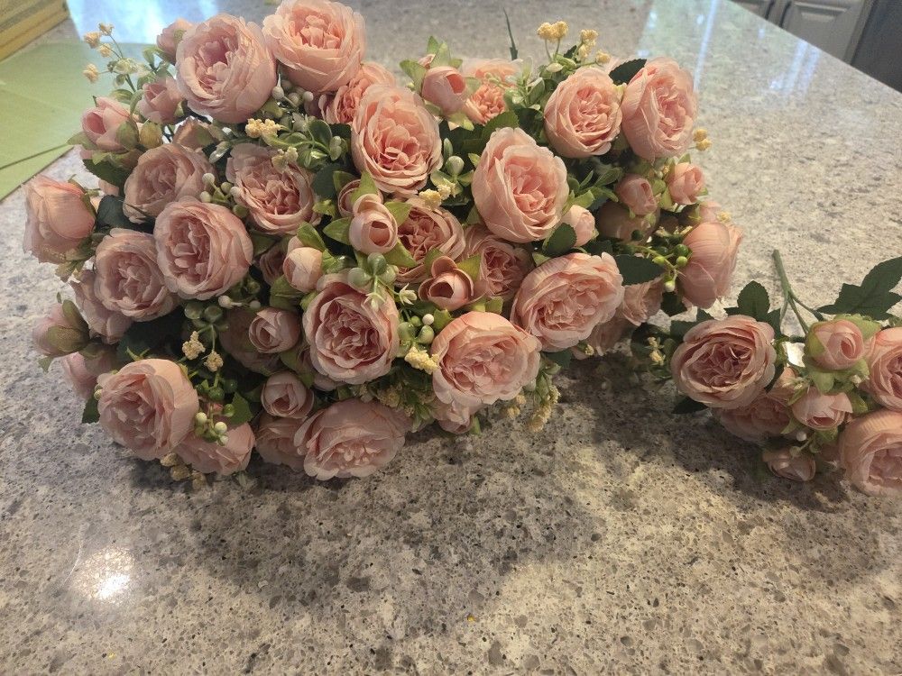 Pink Artificial Flowers For Weddings Graduation Parties Quinceanera Decor
